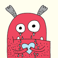 萌宠 流泪 爱心 动漫