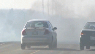 车辆 雾霾 危险 掉下去