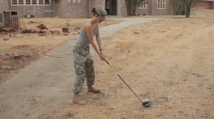高尔夫球  运动 女兵 营地