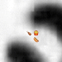 卡通 美食 鸡腿 薯条 热狗