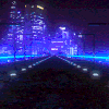 背景 卡通 城市 夜景