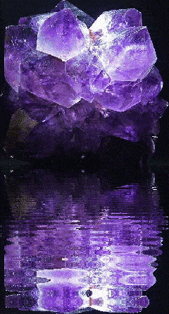 水晶 紫色 水面 漂亮