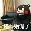我开始慌了 熊本熊 可爱 坐沙发