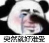 暴漫 熊猫头 突然就好难受 想哭 搞怪 逗