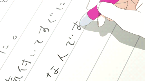 写作 圆珠笔 手很漂亮 日语 二次元