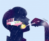 晚安 星空 流星雨 唯美意境