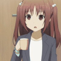 美少女 杯子 倒水 动漫