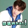 帅哥 皱眉毛 蓝色 你说What