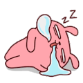 冷兔 睡觉 流口水 鼻子冒泡 兔子
