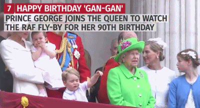 乔治王子 威廉王子 戴安娜王妃 英国女王 90岁生日 江山