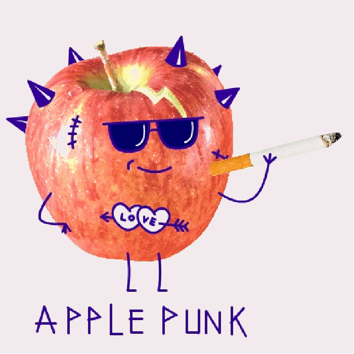 苹果 墨镜 香烟 吸烟