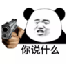 暴漫 文字表情包 你说什么 熊猫头 搞笑 逗