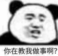 熊猫头 文字表情包 你在教我做事啊 搞笑 沙雕 魔性