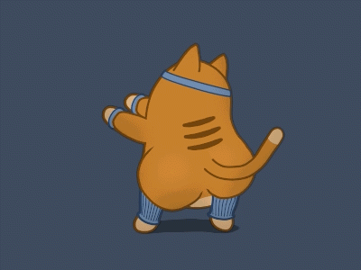 卡通 猫咪 跳舞