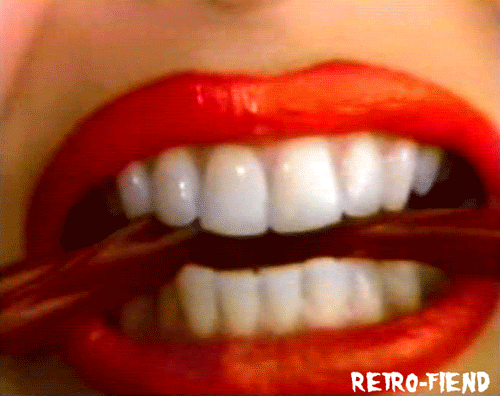 动画制作 复古 糖 嘴 红唇 牙齿 animation