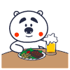 小熊 可爱 吃货 萌萌哒 开心 干杯