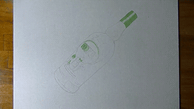 伏特加  画画  瓶子  立体