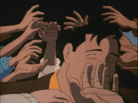 手 点头 闭眼 卡通