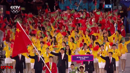 中国代表团 出场 中国 刘延东 雷声 旗手 里约奥运会 番茄炒鸡蛋 代表团
