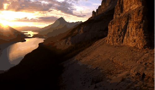 加拿大 山峰 河流 纪录片 落日 风景