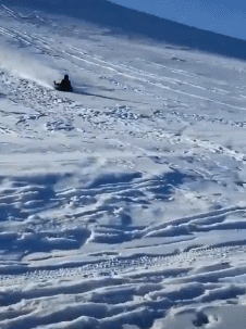 雪地 滑雪 飞起来 摔倒 影子