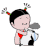 小娃娃 熊猫 乌云 抚摸