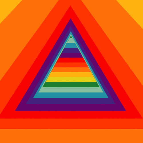 魔幻的 trippy 三角 彩色