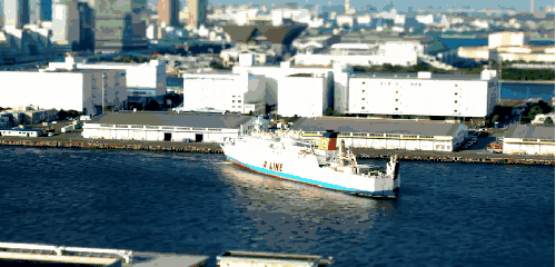 城市 日本 港口 轮船 迷你东京 移轴摄影