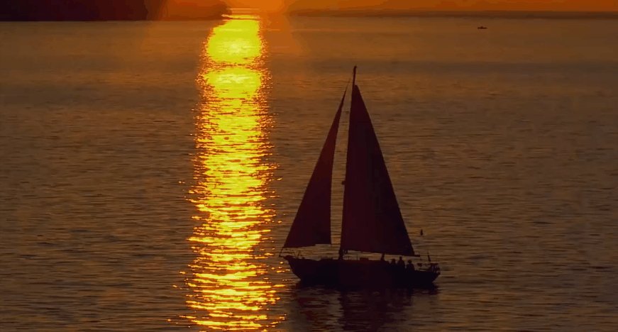 加拿大不列颠哥伦比亚省风光 夕阳 帆船 旅游 湖泊 纪录片 黄昏