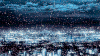 都市 夜晚 美景 下雪