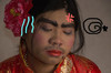 搞笑 丑八怪 浓妆艳抹 低头