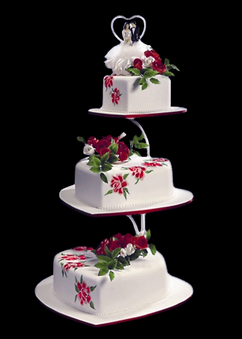 蛋糕 花朵 闪光 婚纱