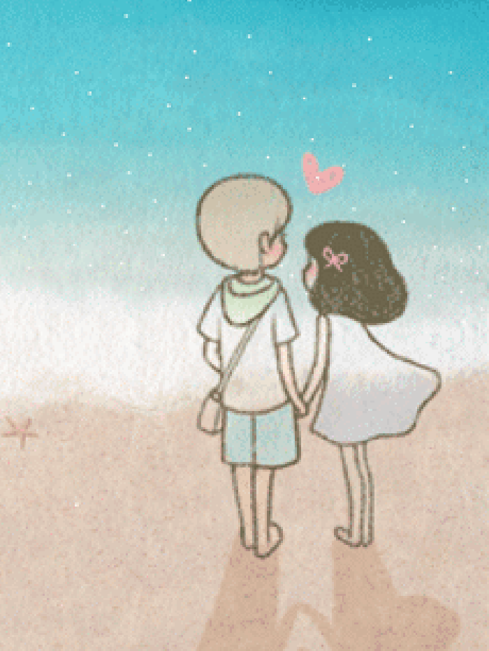 海边 动漫 卡通 爱情