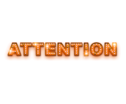 注意 字母 红色 ATTENTION