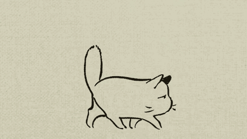 卡通猫 可爱 简笔画