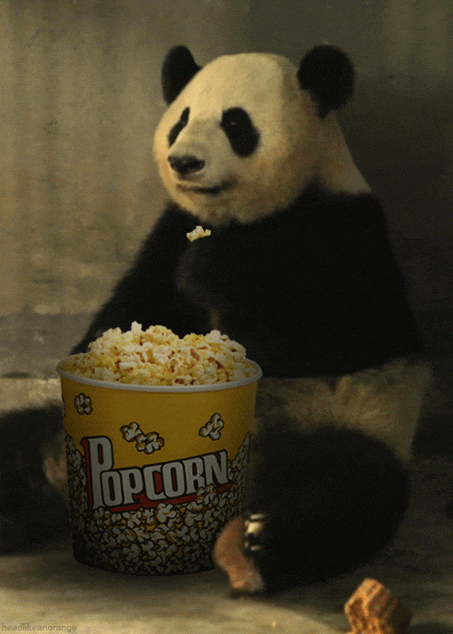 吃 熊猫 爆米花