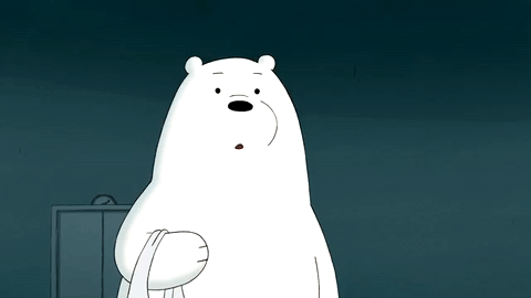 二次元gif动态图片,可爱大白熊动图表情包下载 - 影视