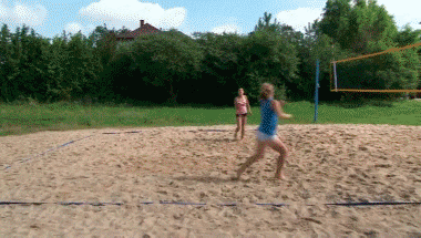沙滩排球 出界 救球 沙子 sand