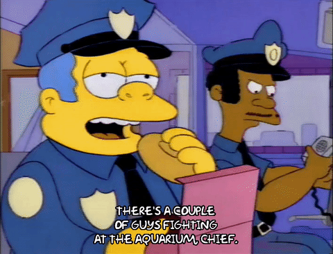甜甜圈  吃东西 警察 说话