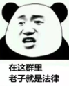 熊猫头 文字表情包 在这群里老子就是法律 搞笑 沙雕 逗
