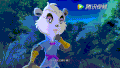 动漫 美女熊猫 奔跑 山林