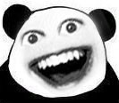 熊猫人 大嘴巴 笑  吓人