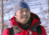 沙溢 帽子 棉服 雪地