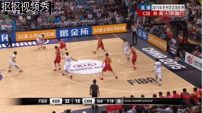 篮球 亚锦赛 中国 韩国 突破 抛射 易建联 篮板 得分王 超远距离投射 激烈对抗 劲爆体育