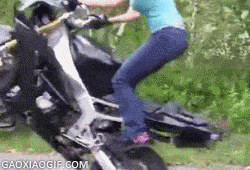 摩托车 开挂 翘头 猛女