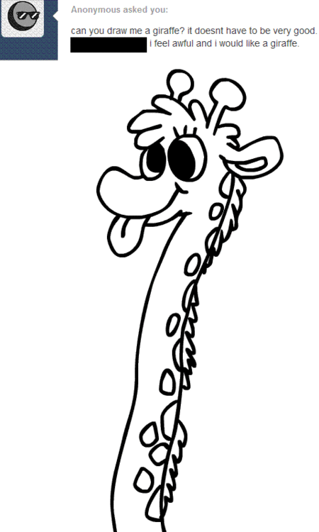 长颈鹿 动画 晕 搞笑 翻白眼 吐舌头 giraffe