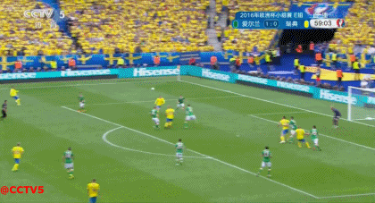 2016欧洲杯 爱尔兰vs瑞典 足球 力量 激情