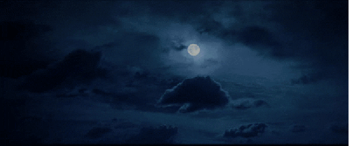夜空 月亮 寂静 云朵