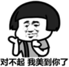暴漫 文字表情包 对不起我美到你了 搞笑 逗 沙雕
