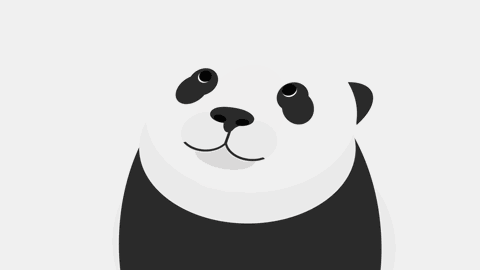 熊猫 可爱 黑白 摇头 卡通